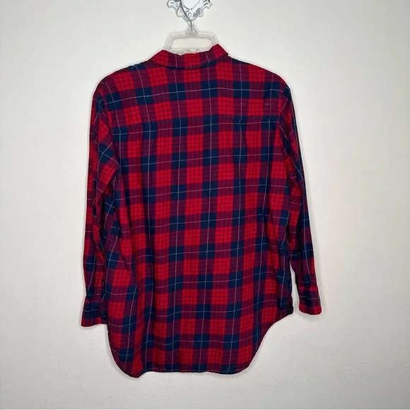 Madewell red and blue checkered plaid button down shirt - Picture 5 of 8